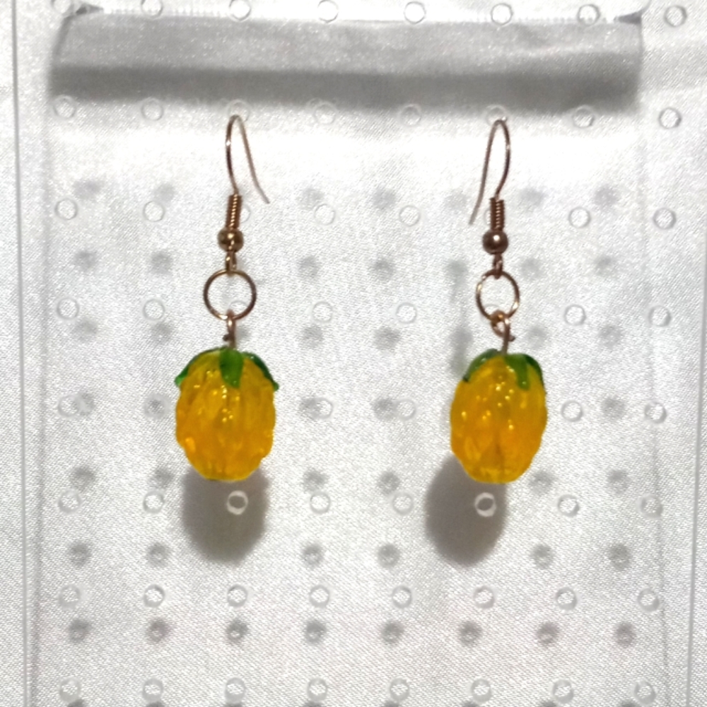 Glass Pineapple Earrings!!!